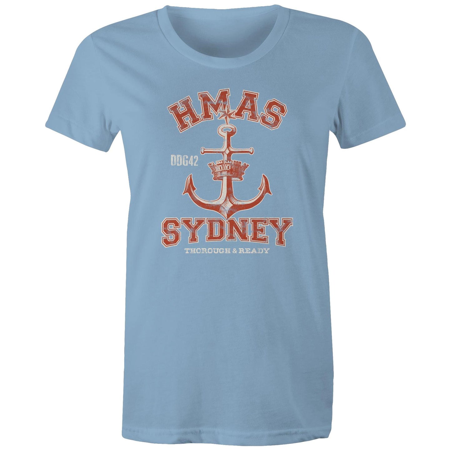 HMAS Sydney (V) DDG42 Women's T-shirt (style Alpha, colour)