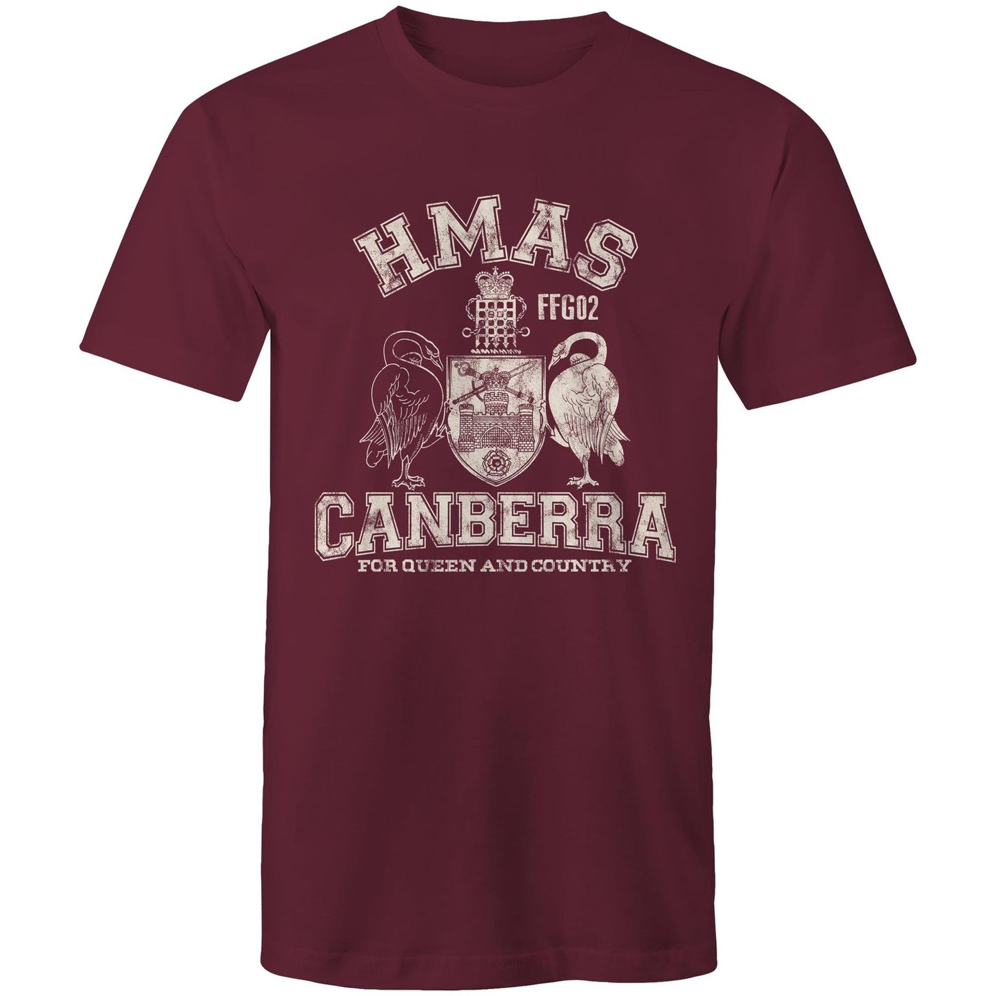 HMAS Canberra (II) FFG02 Men's T-shirt (style Alpha, white)