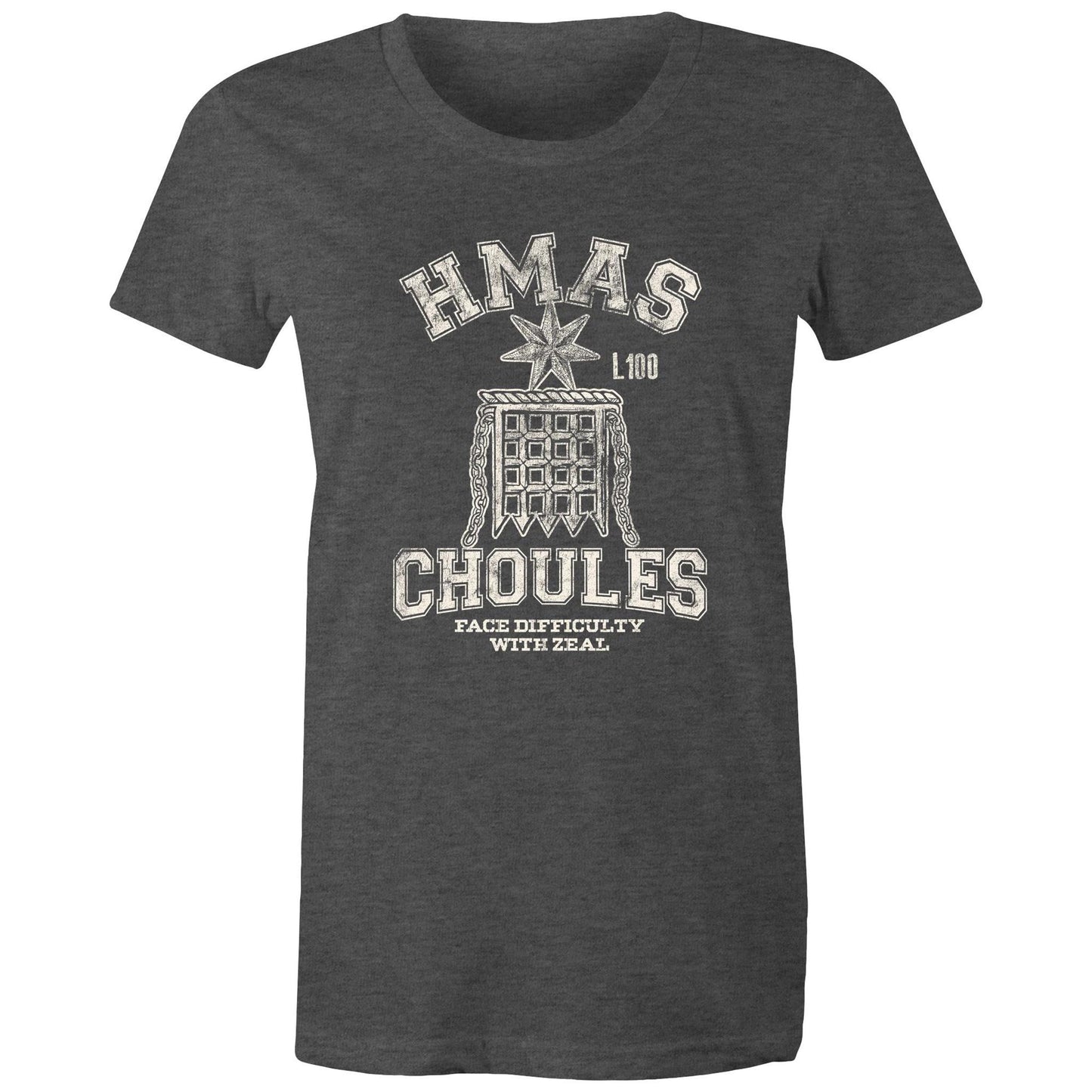 HMAS Choules L100 Women's T-shirt (style Alpha, white)