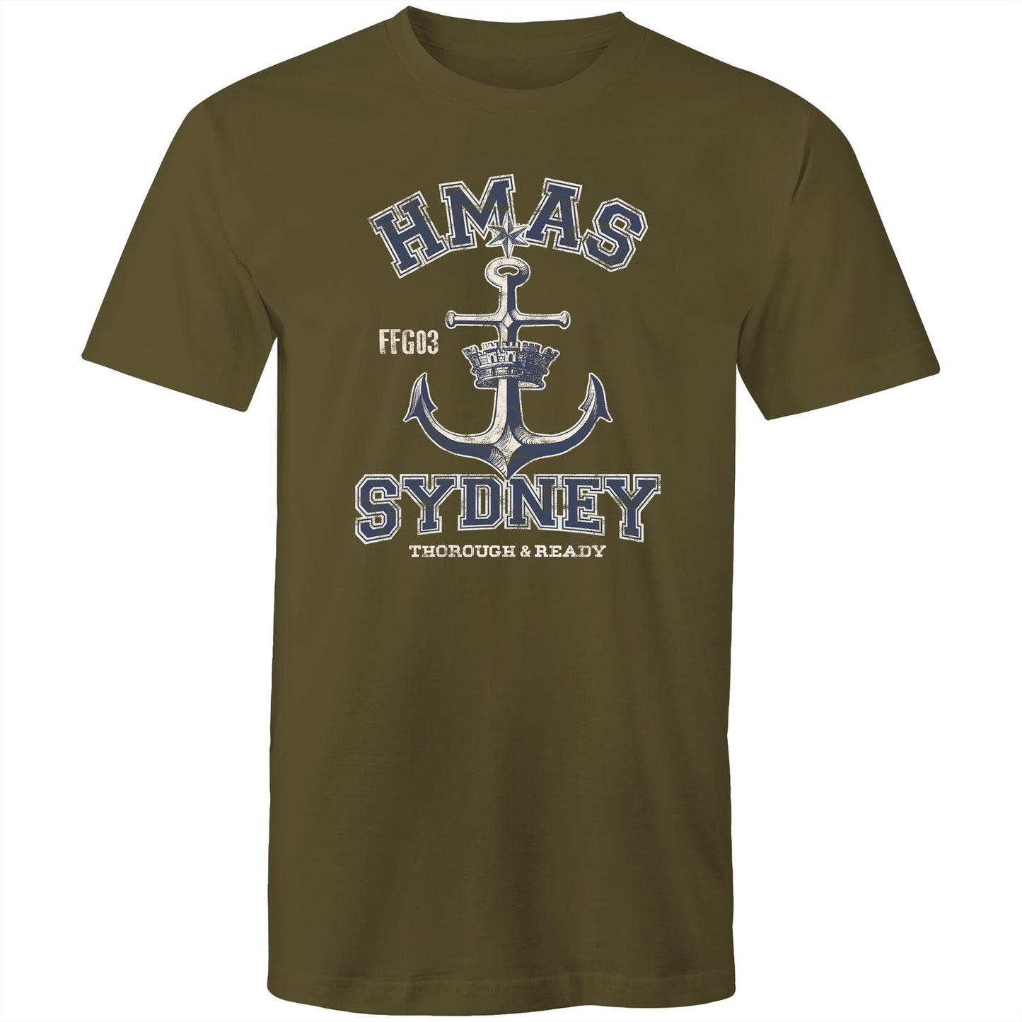 HMAS Sydney (IV) FFG03 Men's T-shirt (style Alpha, blue)