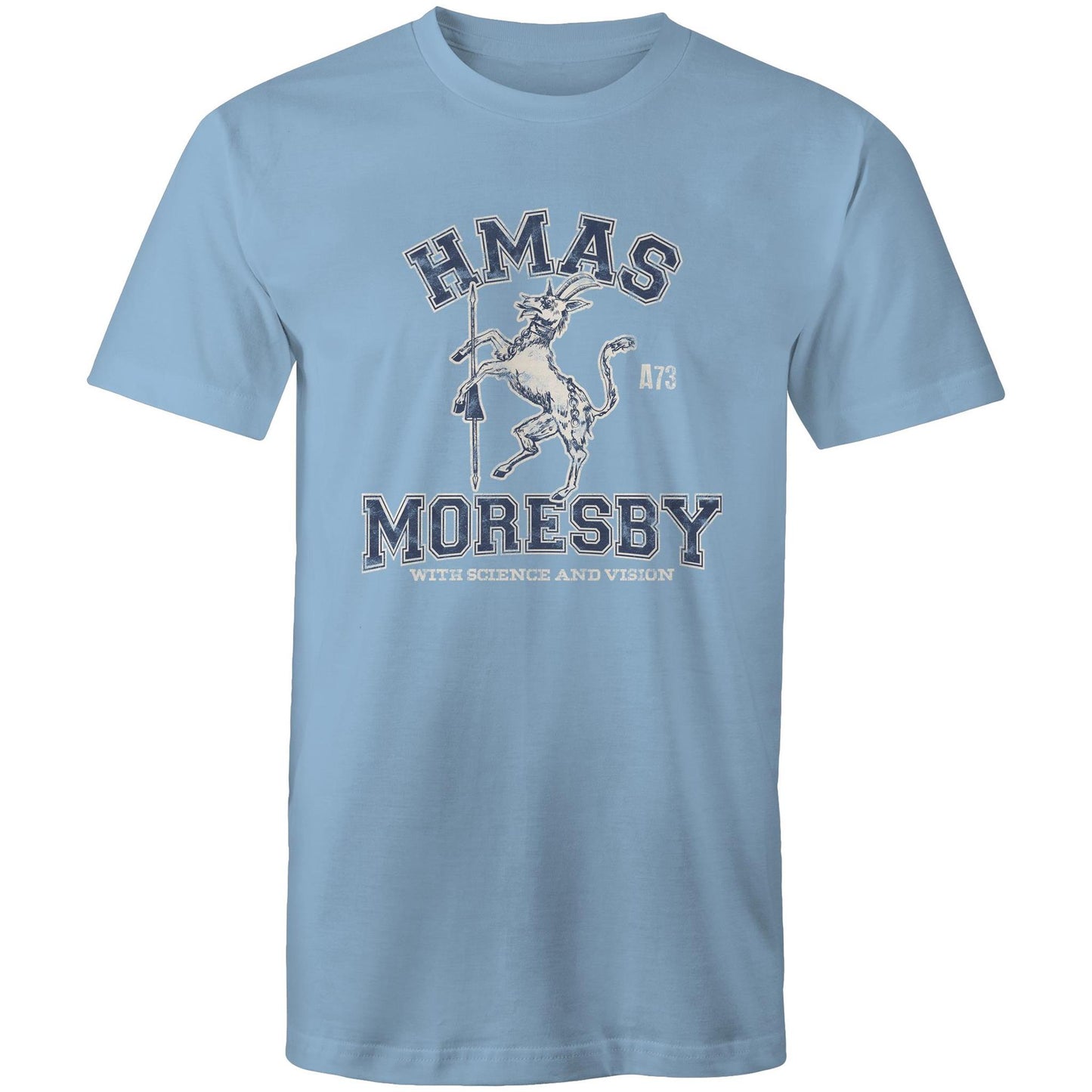 HMAS Moresby (II) A73 Men's T-shirt (style Alpha, blue)