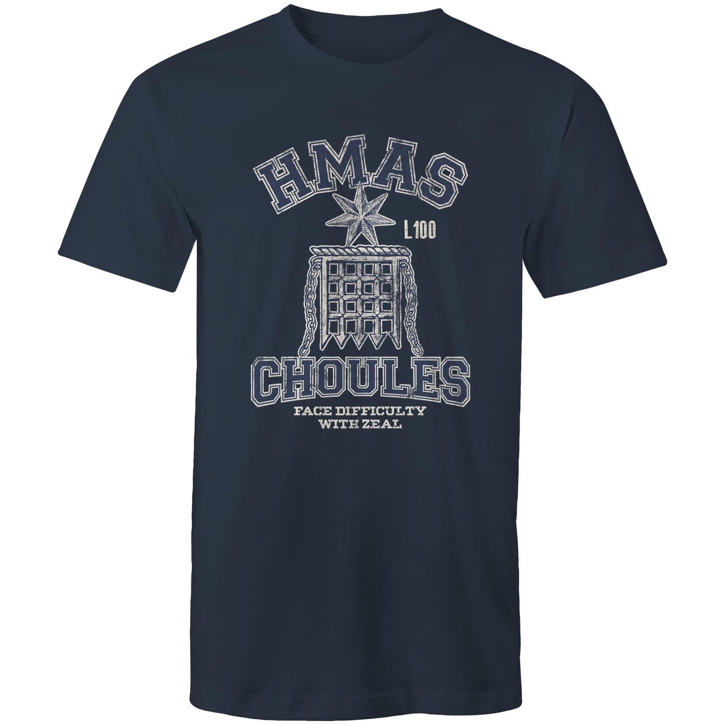 HMAS Choules L100 Men's T-shirt (style Alpha, blue)