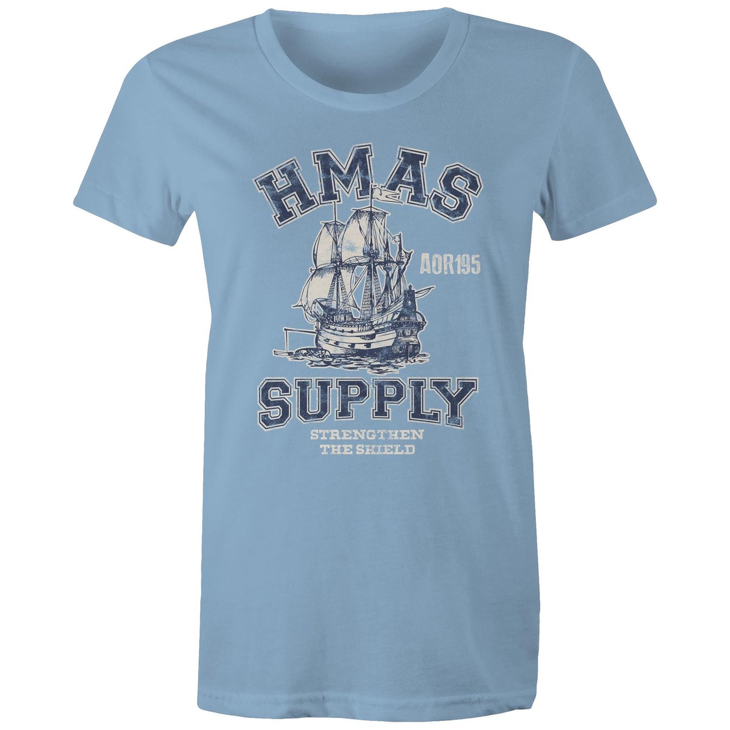 HMAS Supply AOR195 Women's T-shirt (style Alpha, blue)