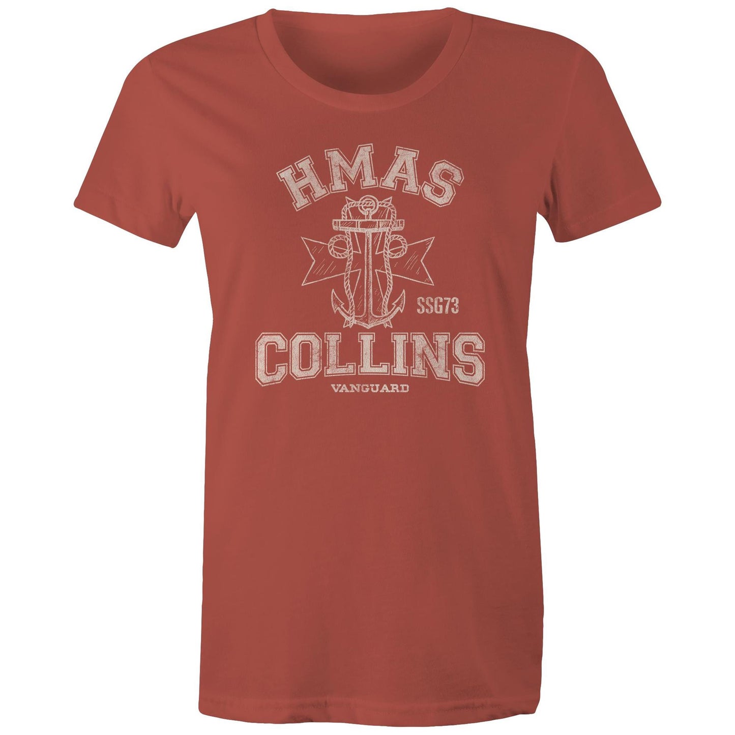 HMAS Collins SSG73 Women's T-shirt (style Alpha, white)