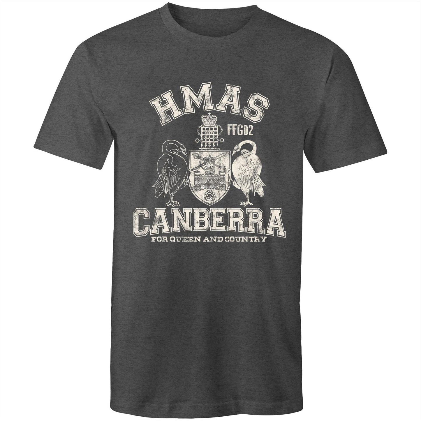 HMAS Canberra (II) FFG02 Men's T-shirt (style Alpha, white)
