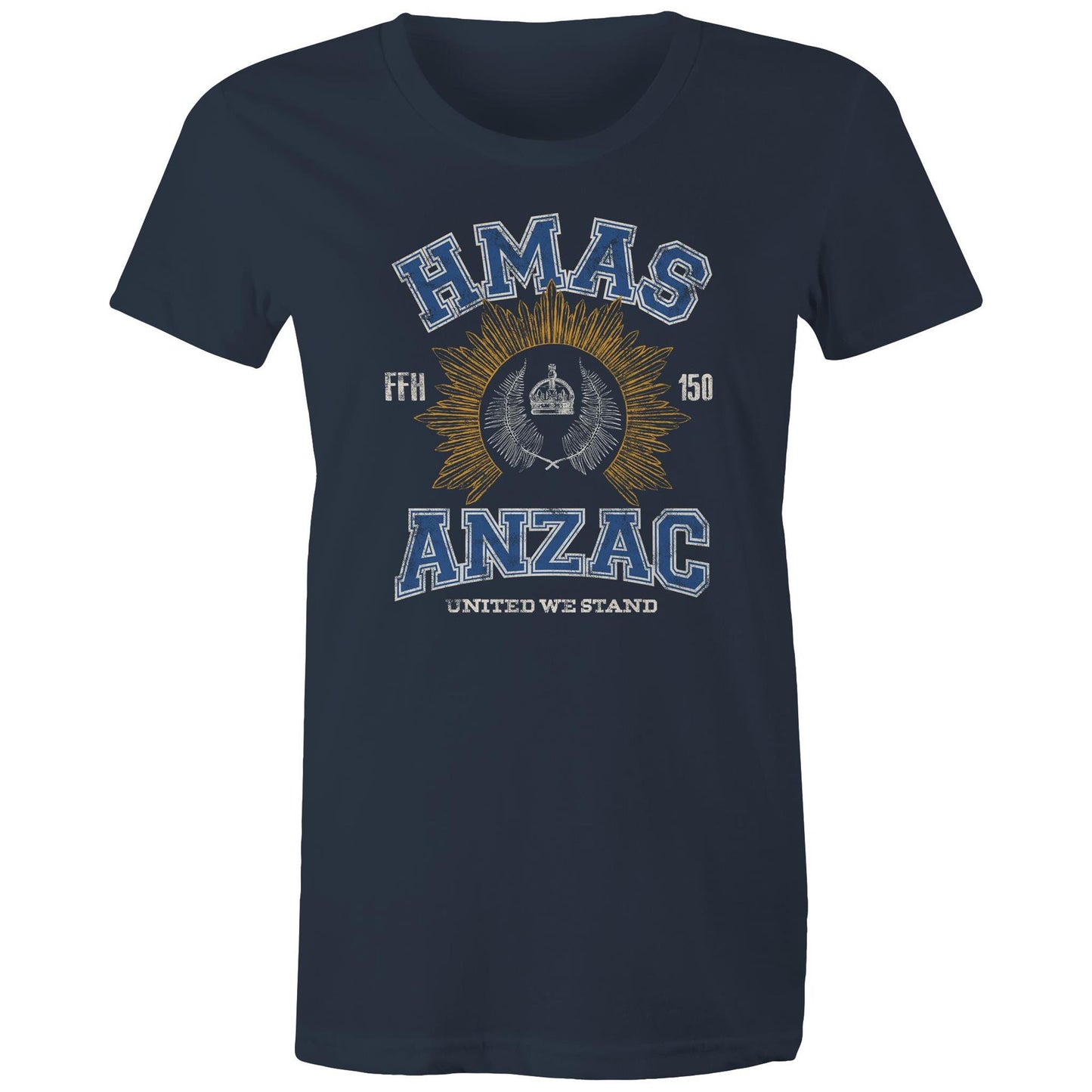 HMAS Anzac (III) FFH150 Women's T-shirt (style Alpha, colour)