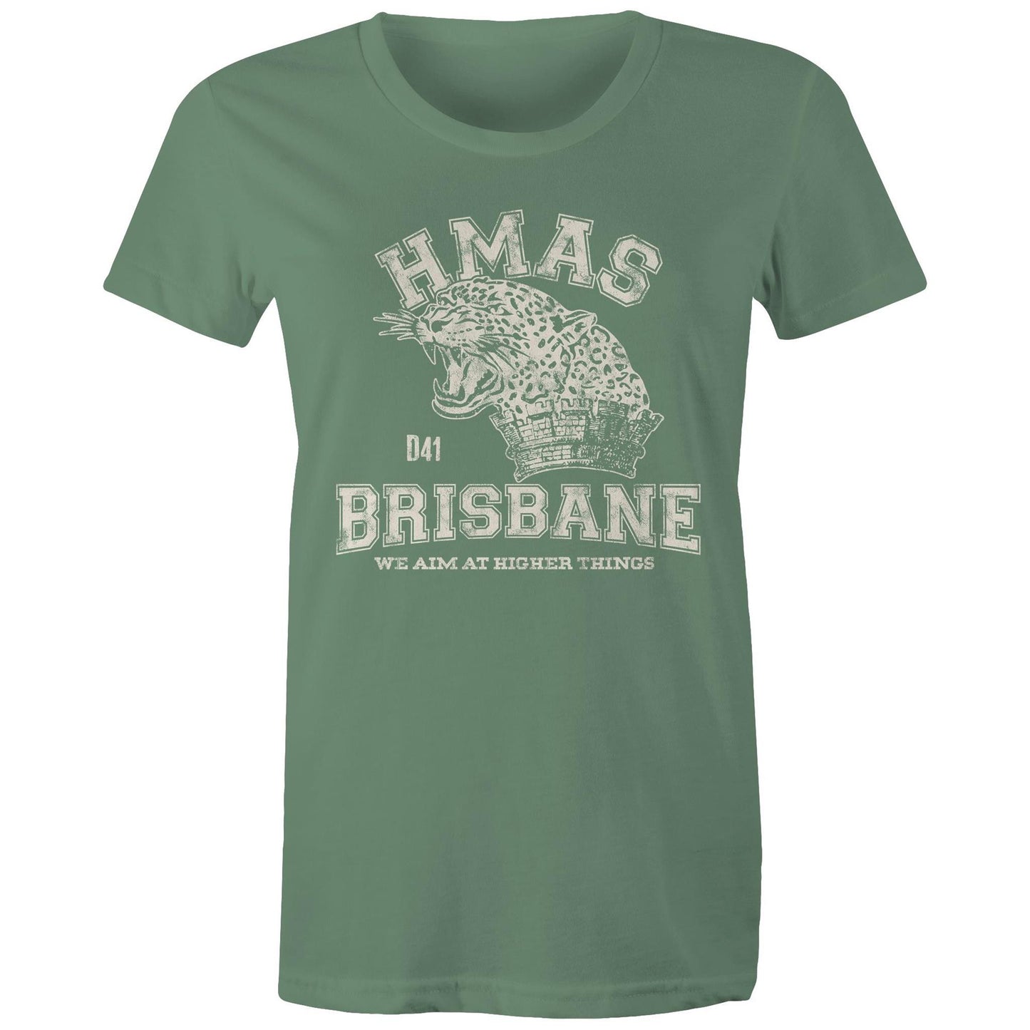 HMAS Brisbane (II) D41 Women's T-shirt (style Alpha, white)