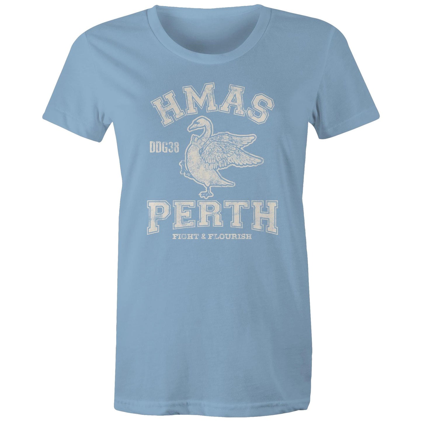 HMAS Perth (II) DDG38 Women's T-shirt (style Alpha, white)