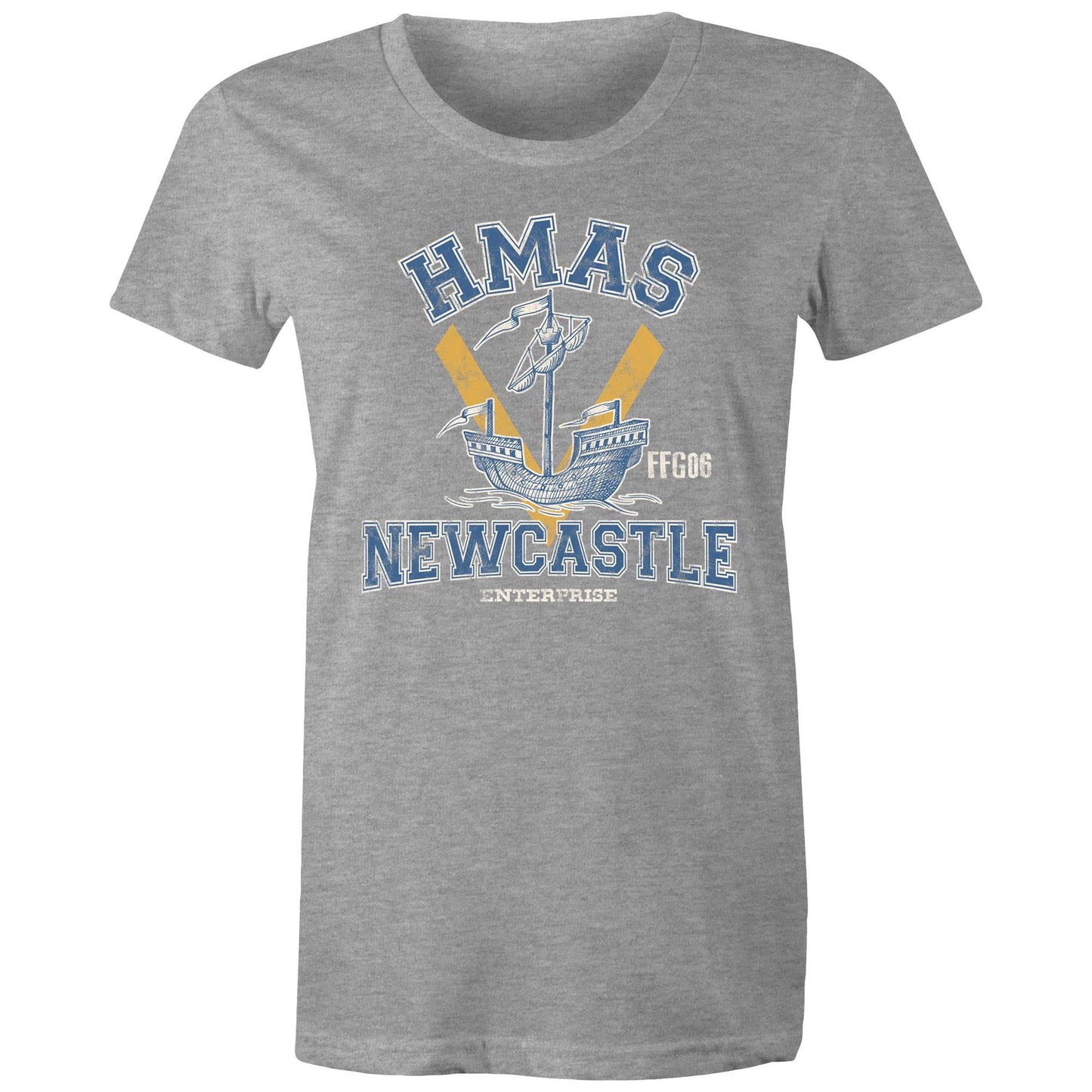 HMAS Newcastle FFG06 Women's T-shirt (style Alpha, colour)