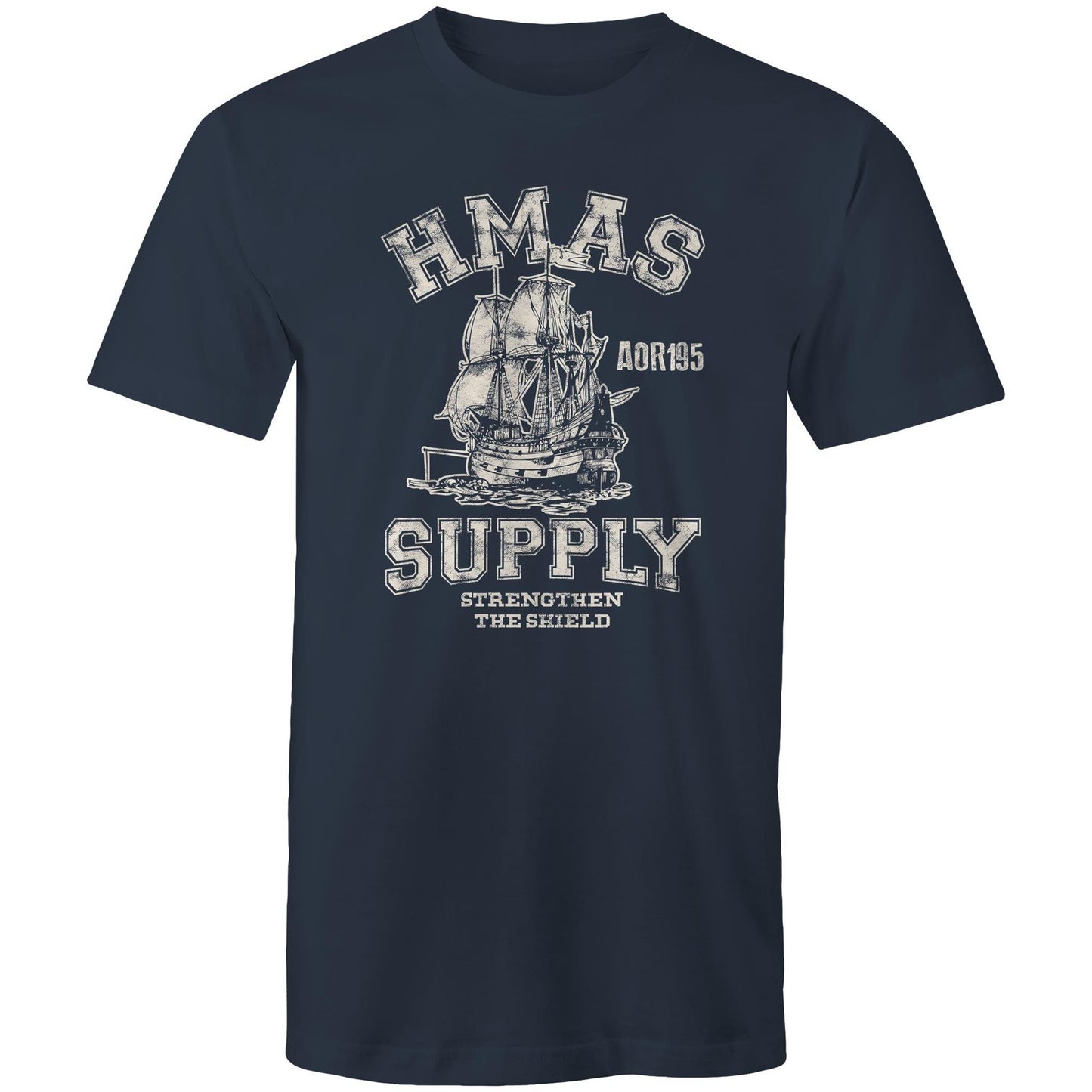 HMAS Supply AOR195 Men's T-shirt (style Alpha, white)