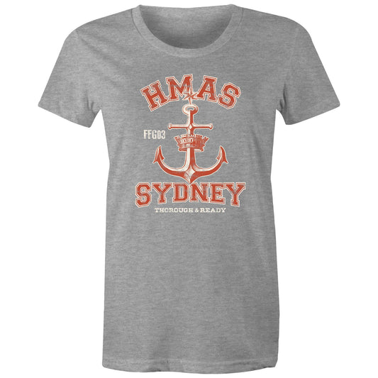 HMAS Sydney (IV) FFG03 Women's T-shirt (style Alpha, colour)