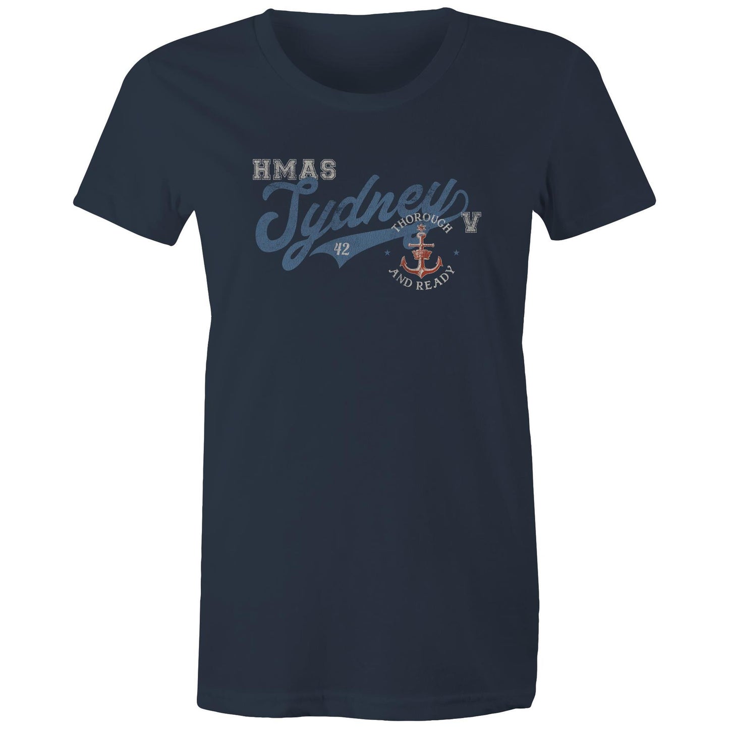 HMAS Sydney (V) DDG42 Women's T-shirt (style Bravo)