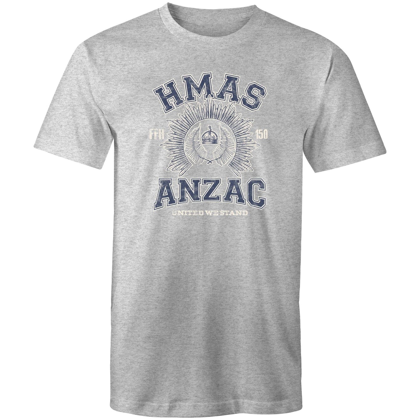 HMAS Anzac (III) FFH150 Men's T-shirt (style Alpha, blue)