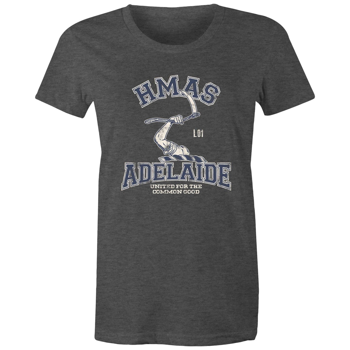 HMAS Adelaide (III) L01 Women's T-shirt (style Alpha, blue)