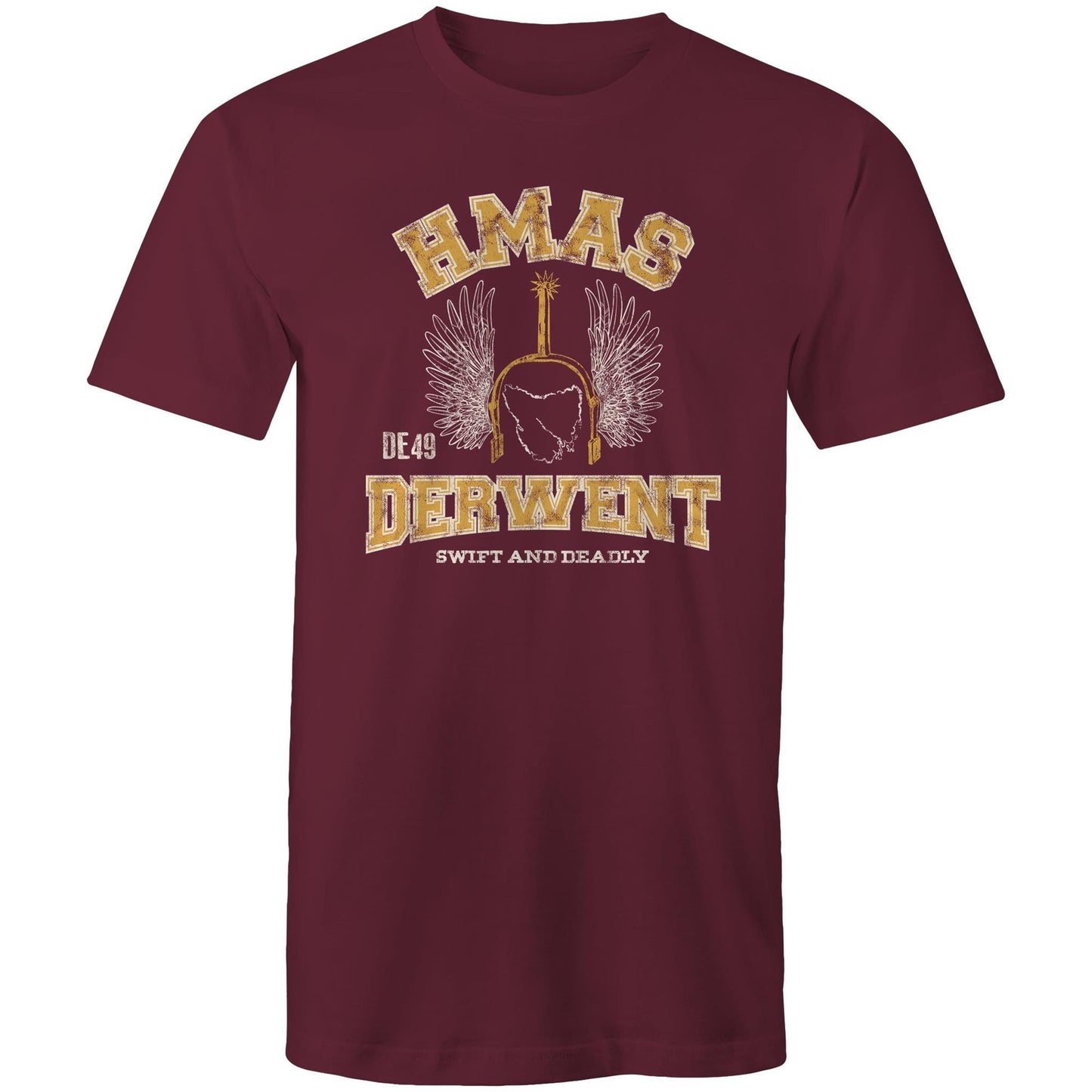 HMAS Derwent DE49 Men's T-shirt (Style Alpha, colour)