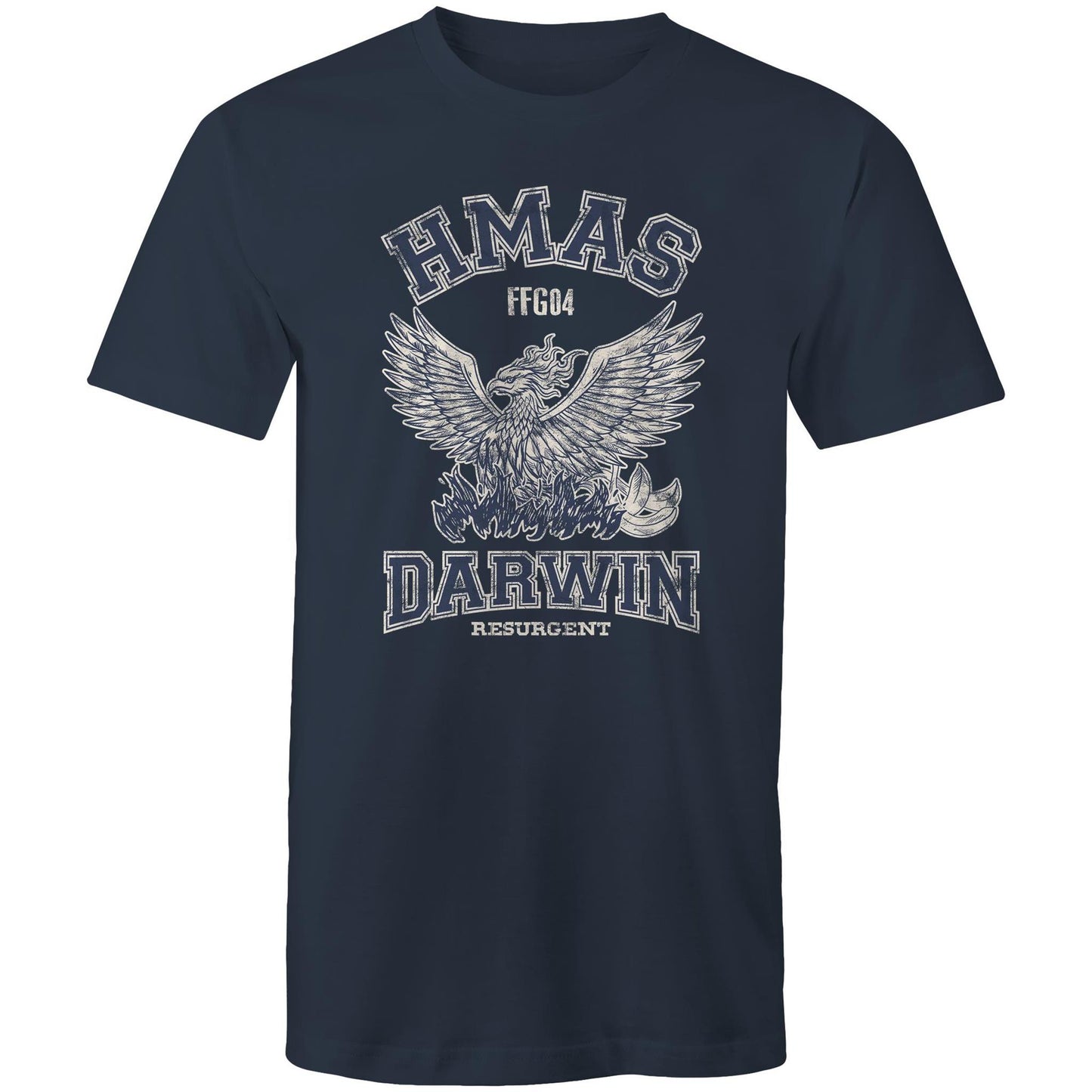HMAS Darwin FFG04 Men's T-shirt (style Alpha, blue)