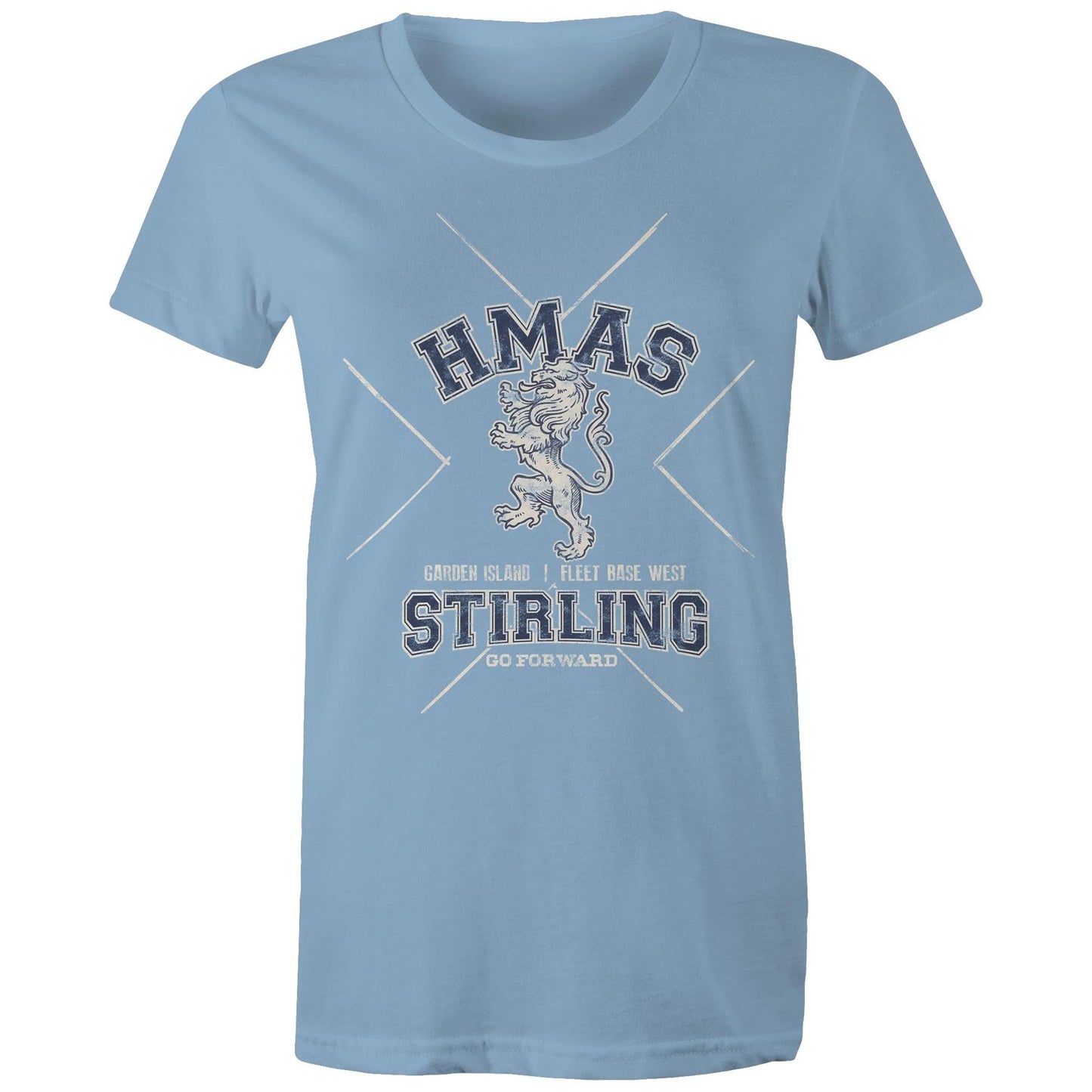 HMAS Stirling Women's T-shirt (style Alpha, blue)
