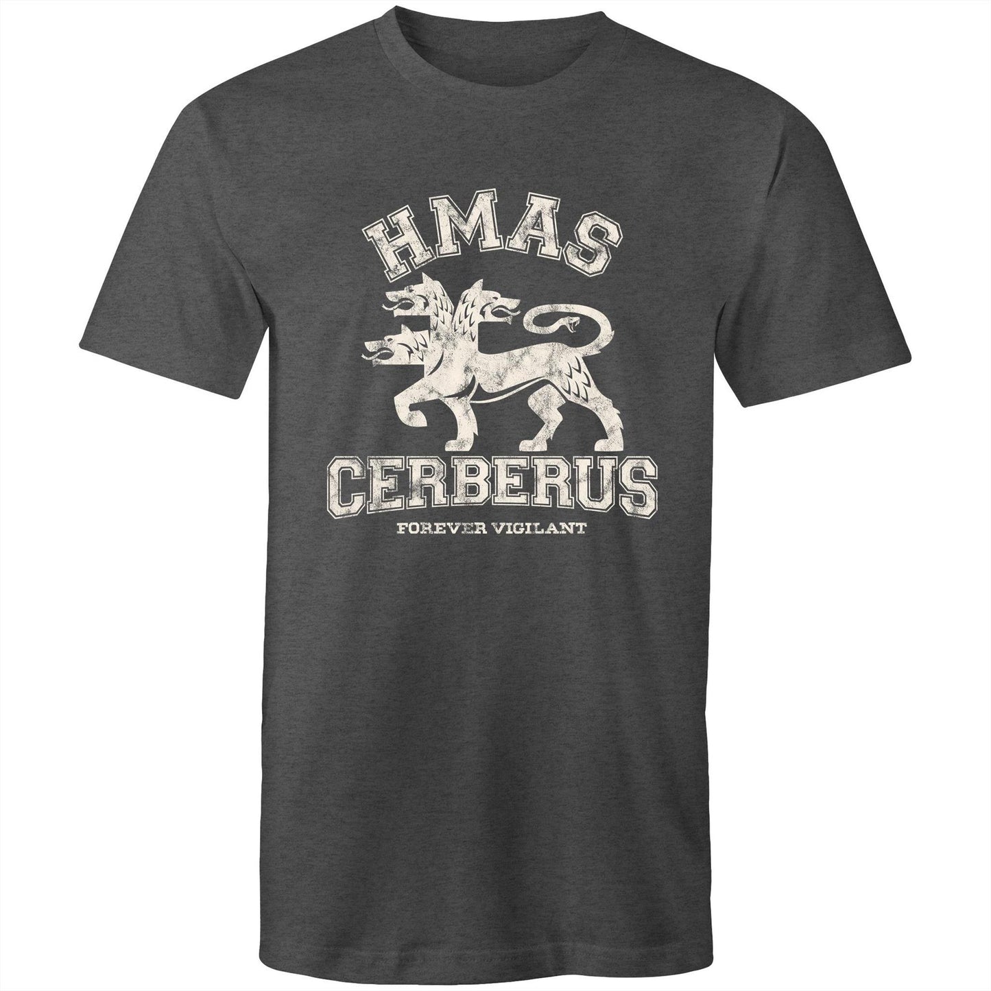 HMAS Cerberus Men's T-shirt (style Alpha, white)