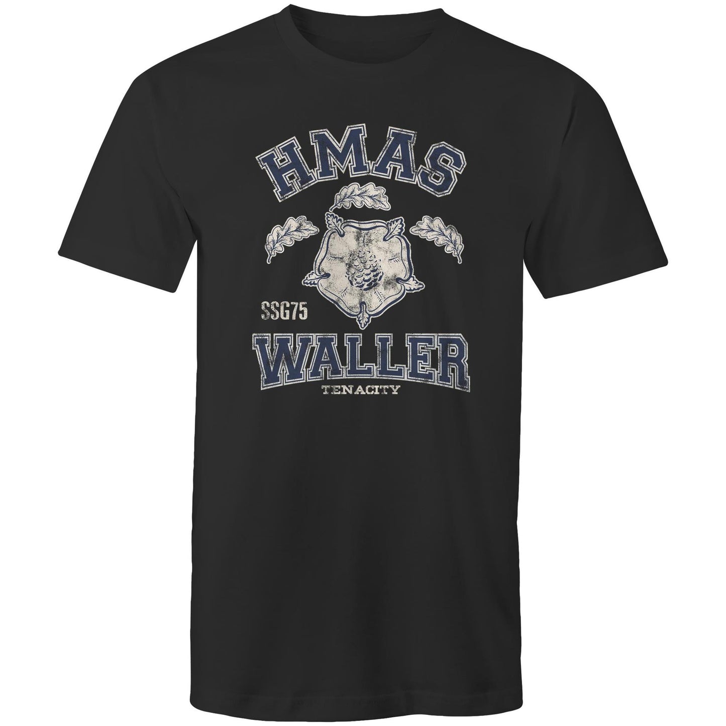 HMAS Waller SSG75 Men's T-shirt (style Alpha, blue)