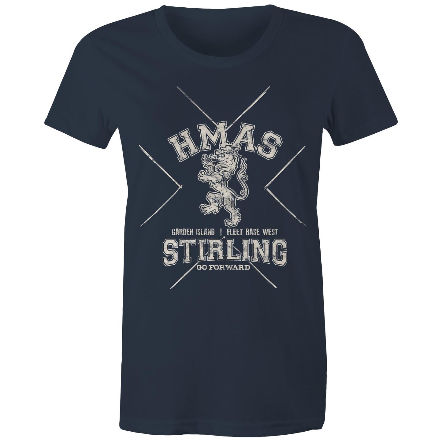 HMAS Stirling Women's T-shirt (style Alpha, white)