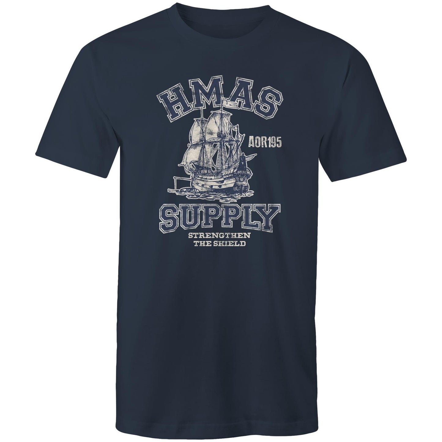 HMAS Supply AOR195 Men's T-shirt (style Alpha, blue)
