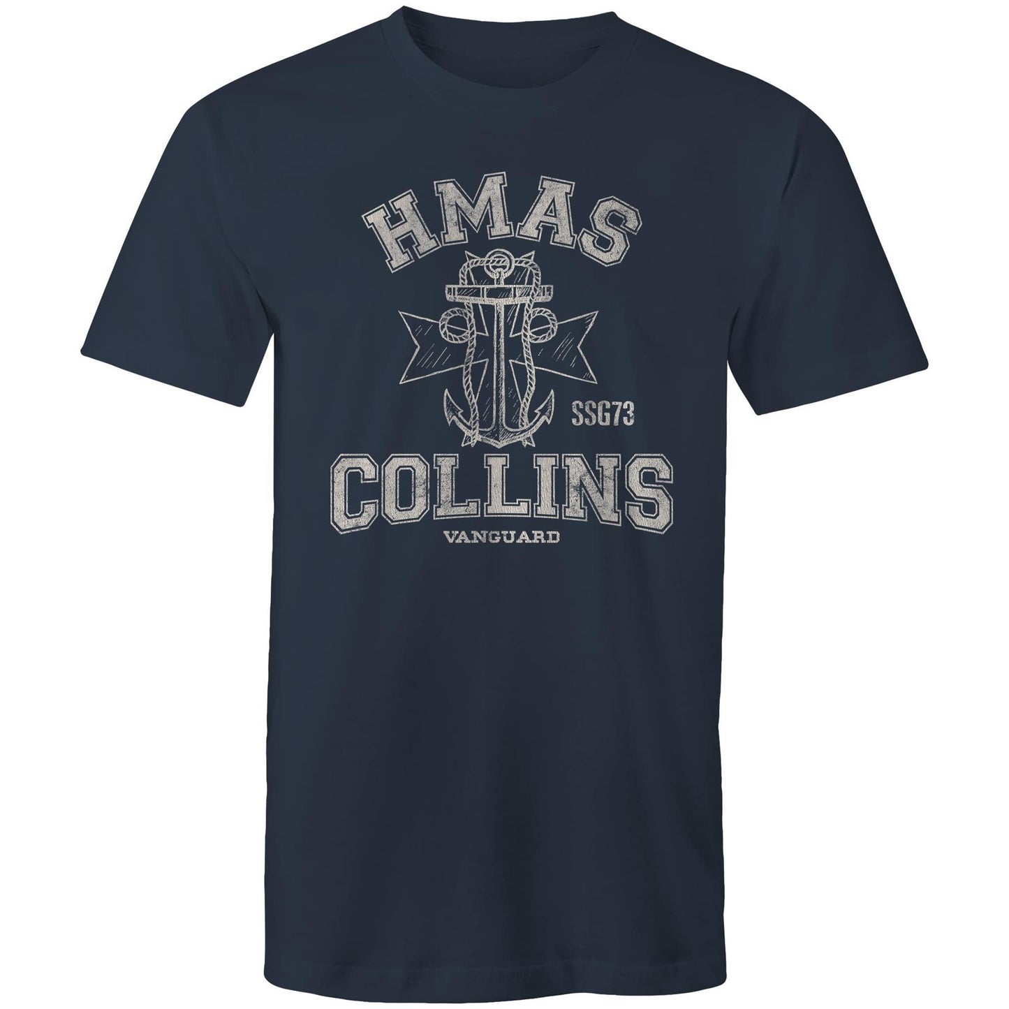 HMAS Collins SSG73 Men's T-shirt (style Alpha, white)