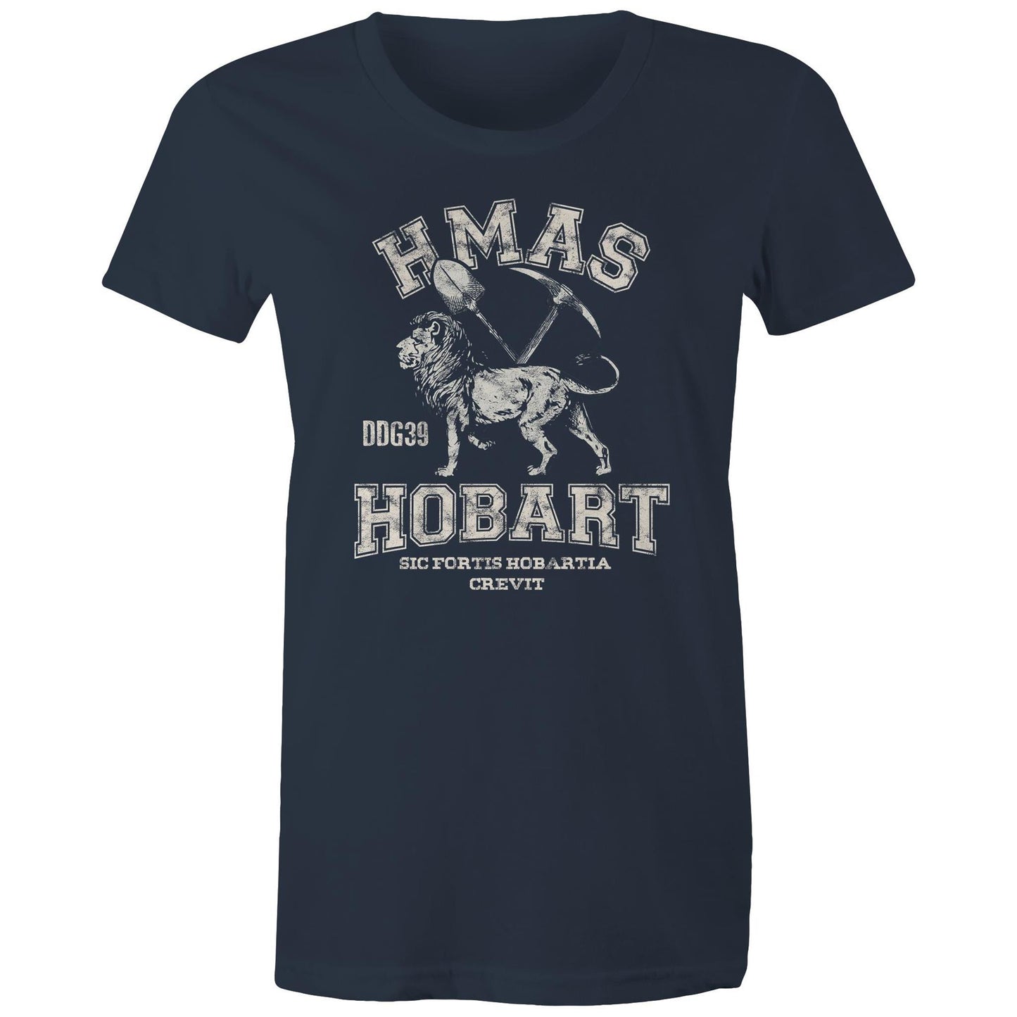 HMAS Hobart (II) DDG39 Women's T-shirt (style Alpha, white)