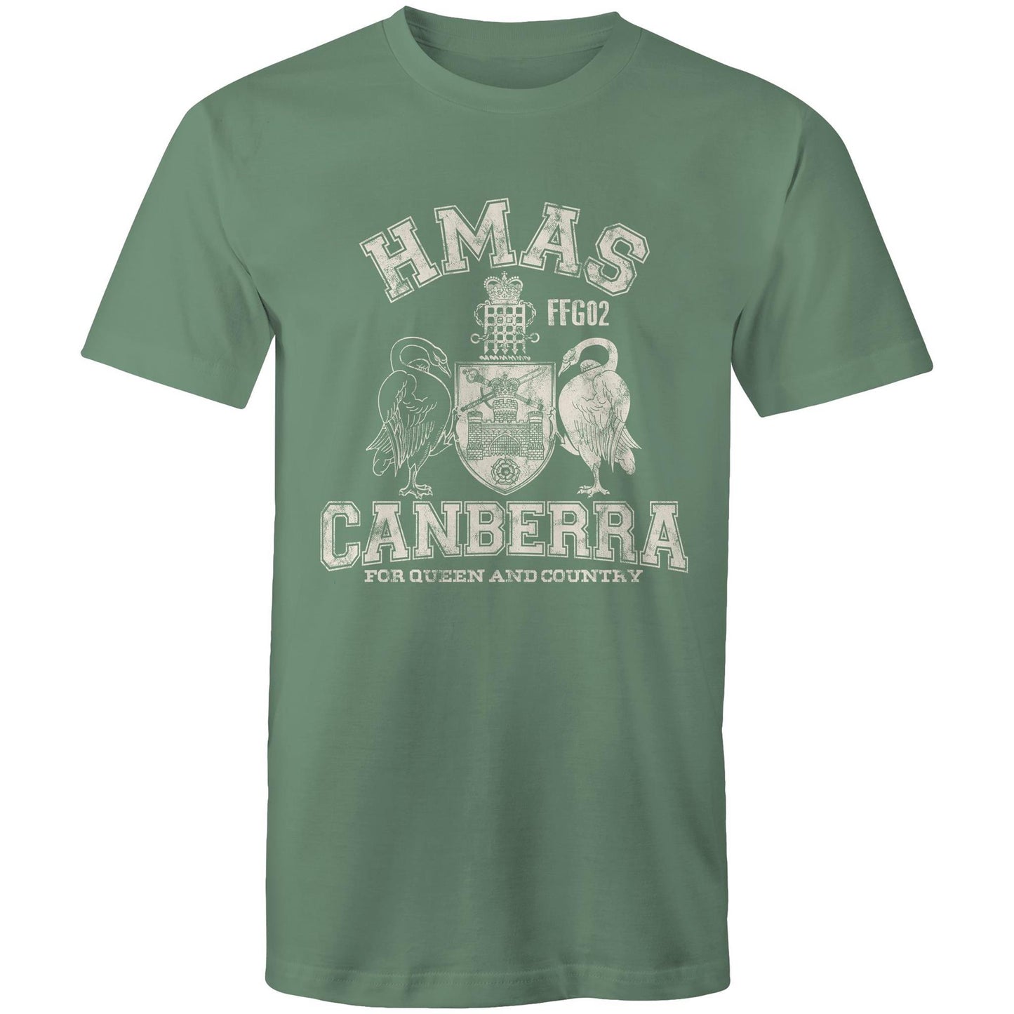 HMAS Canberra (II) FFG02 Men's T-shirt (style Alpha, white)