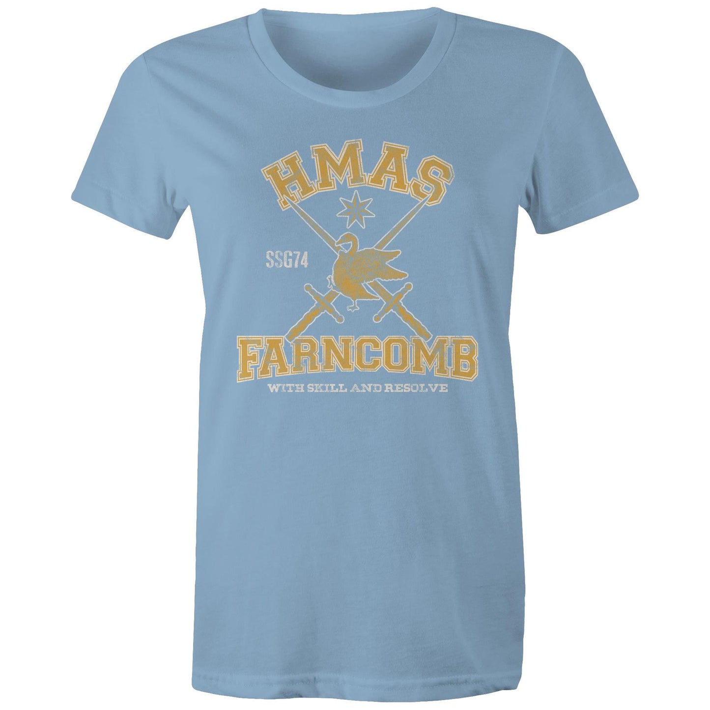 HMAS Farncomb SSG74 Women's T-shirt (style Alpha, colour)