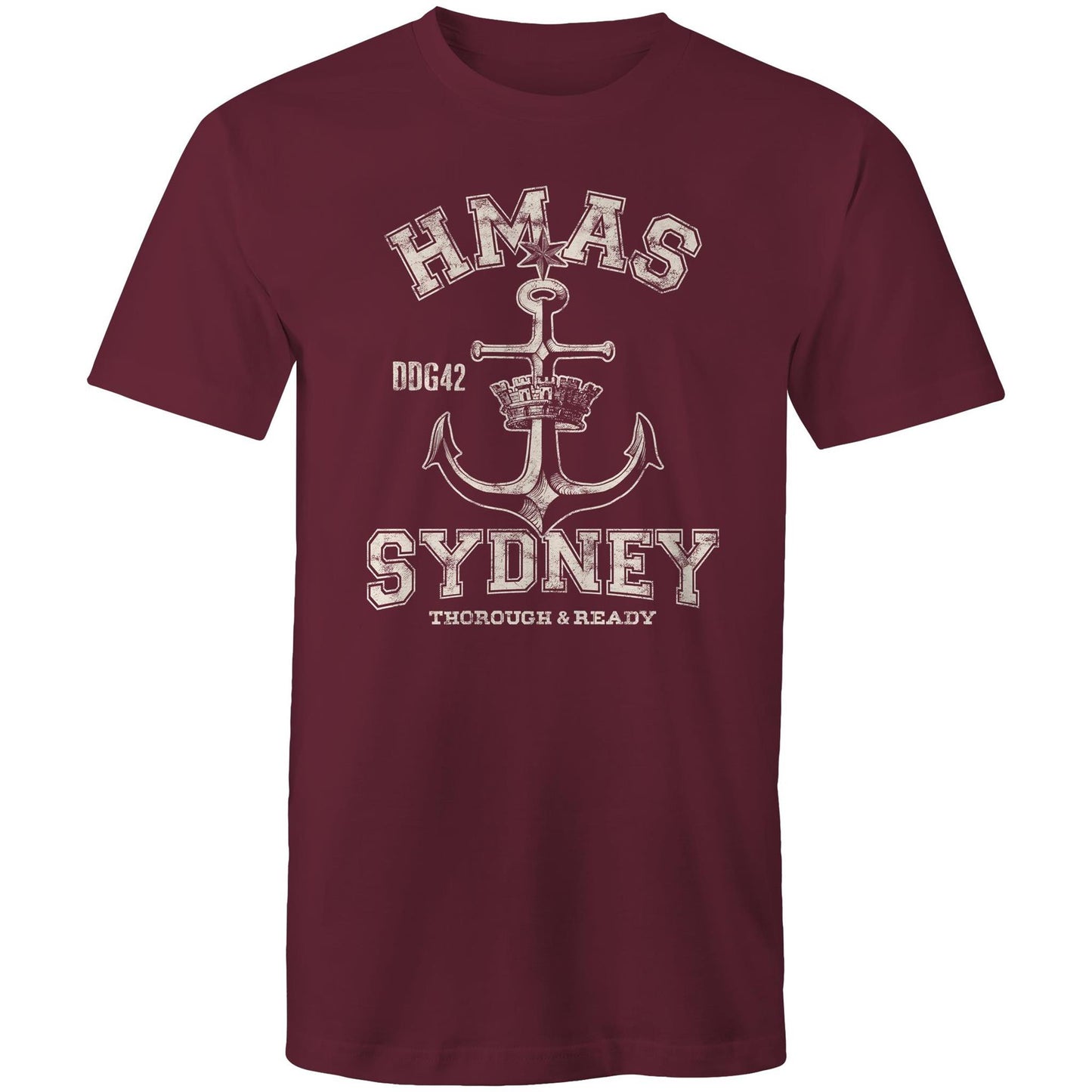 HMAS Sydney (V) DDG42 Men's T-shirt (style Alpha, white)