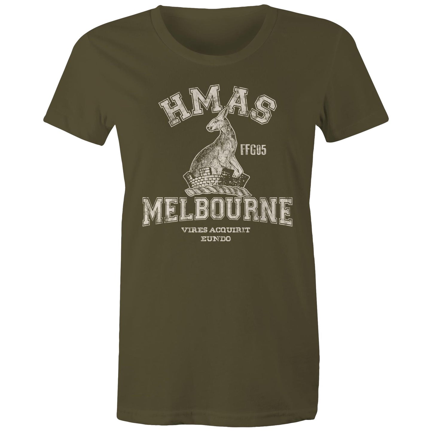 HMAS Melbourne (III) FFG05 Women's T-shirt (style Alpha, white)