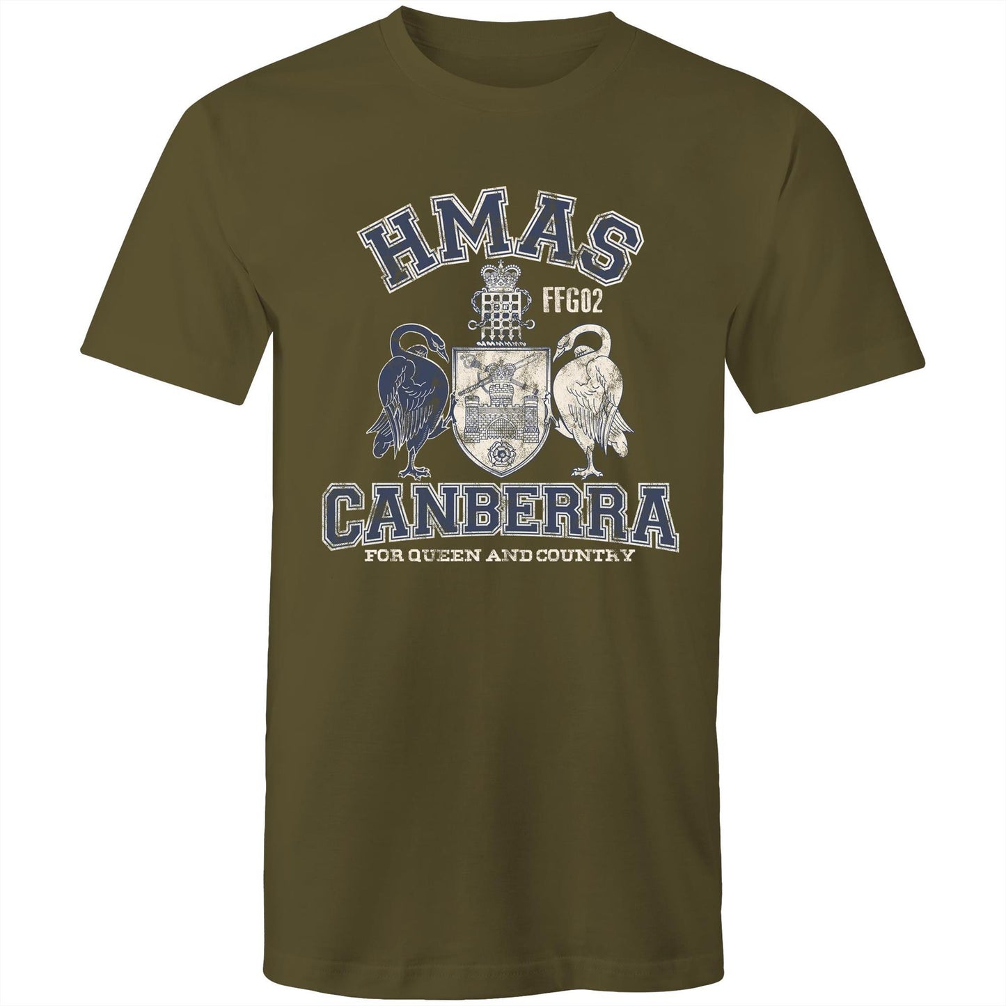 HMAS Canberra (II) FFG02 Men's T-shirt (style Alpha, blue)