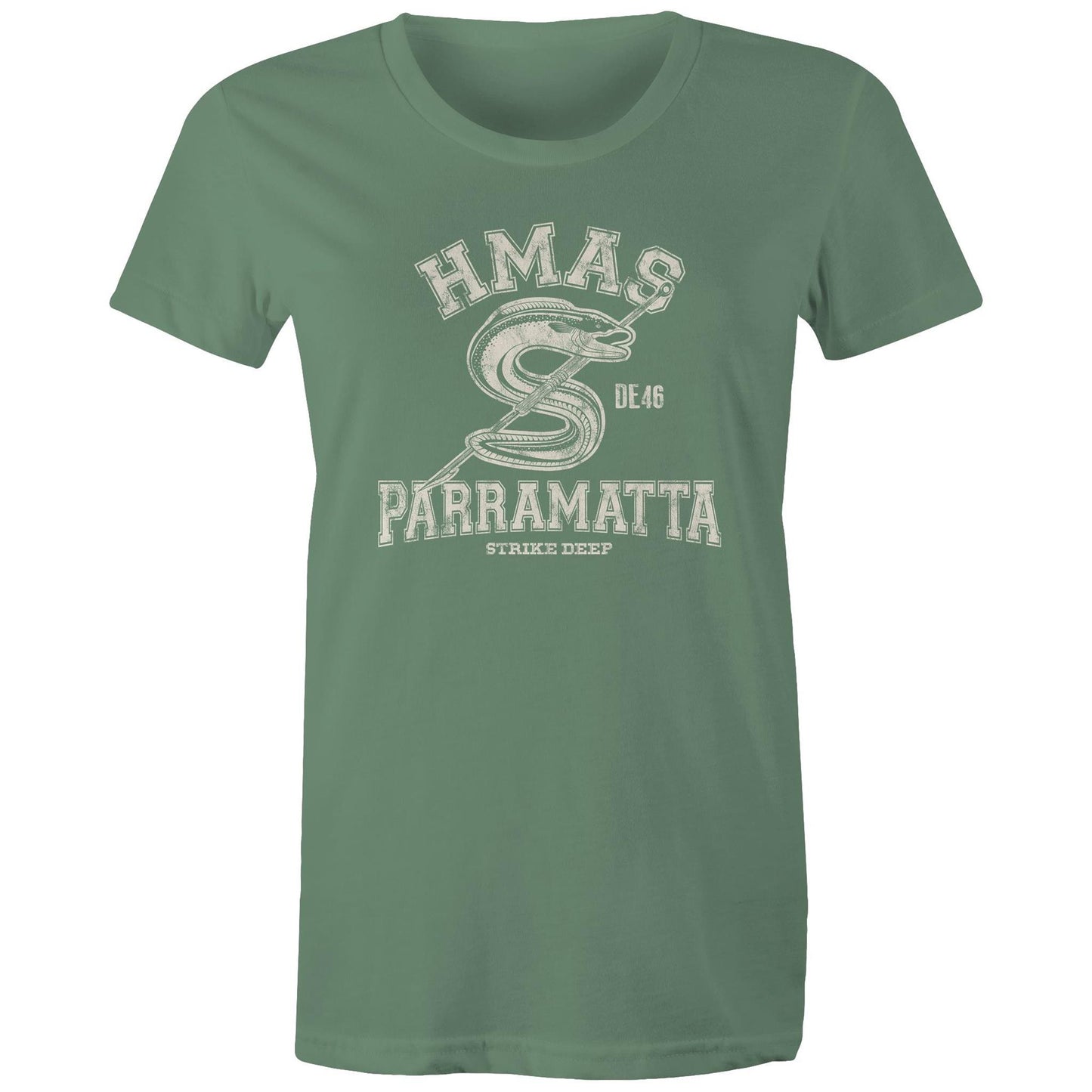 HMAS Parramatta (III) DE46 Women's T-shirt (style Alpha, white)