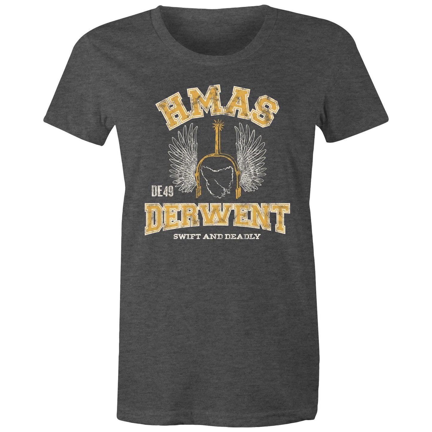 HMAS Derwent DE49 Women's T-shirt (style Alpha, colour)