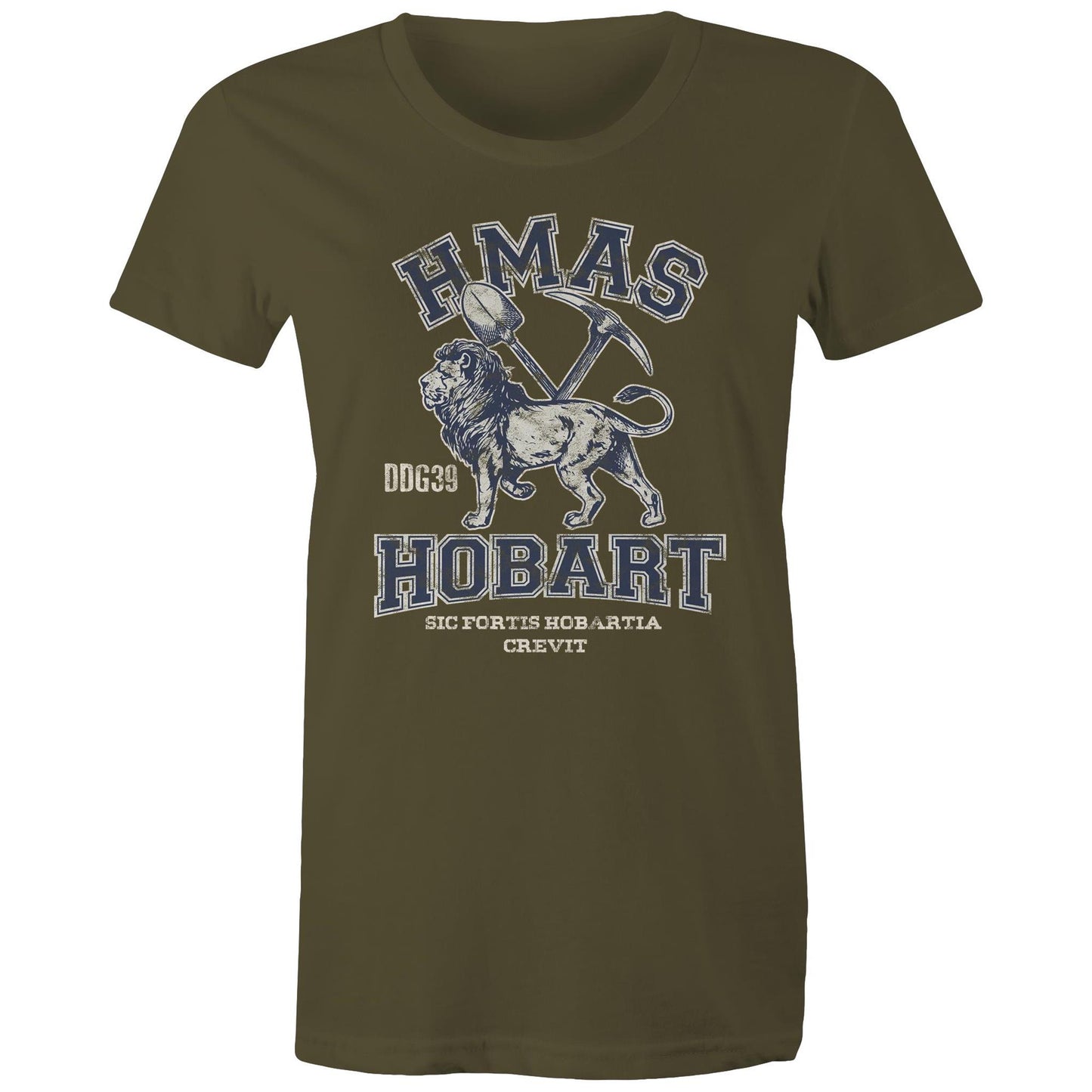 HMAS Hobart (II) DDG39 Women's T-shirt (style Alpha, blue)