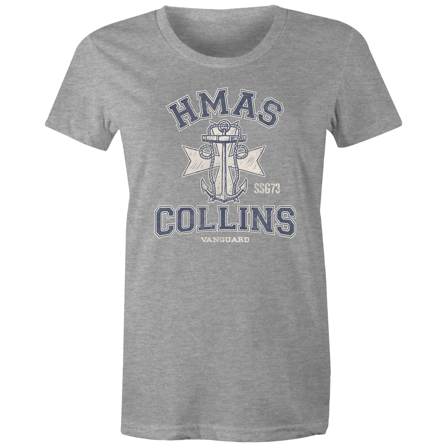 HMAS Collins SSG73 Women's T-shirt (style Alpha, blue)