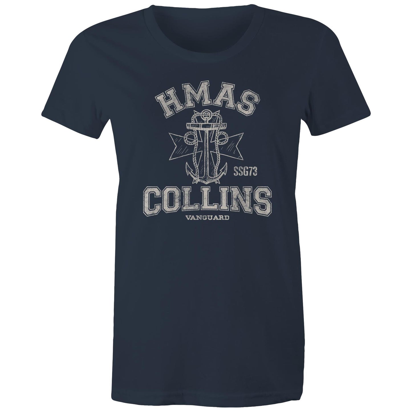 HMAS Collins SSG73 Women's T-shirt (style Alpha, white)