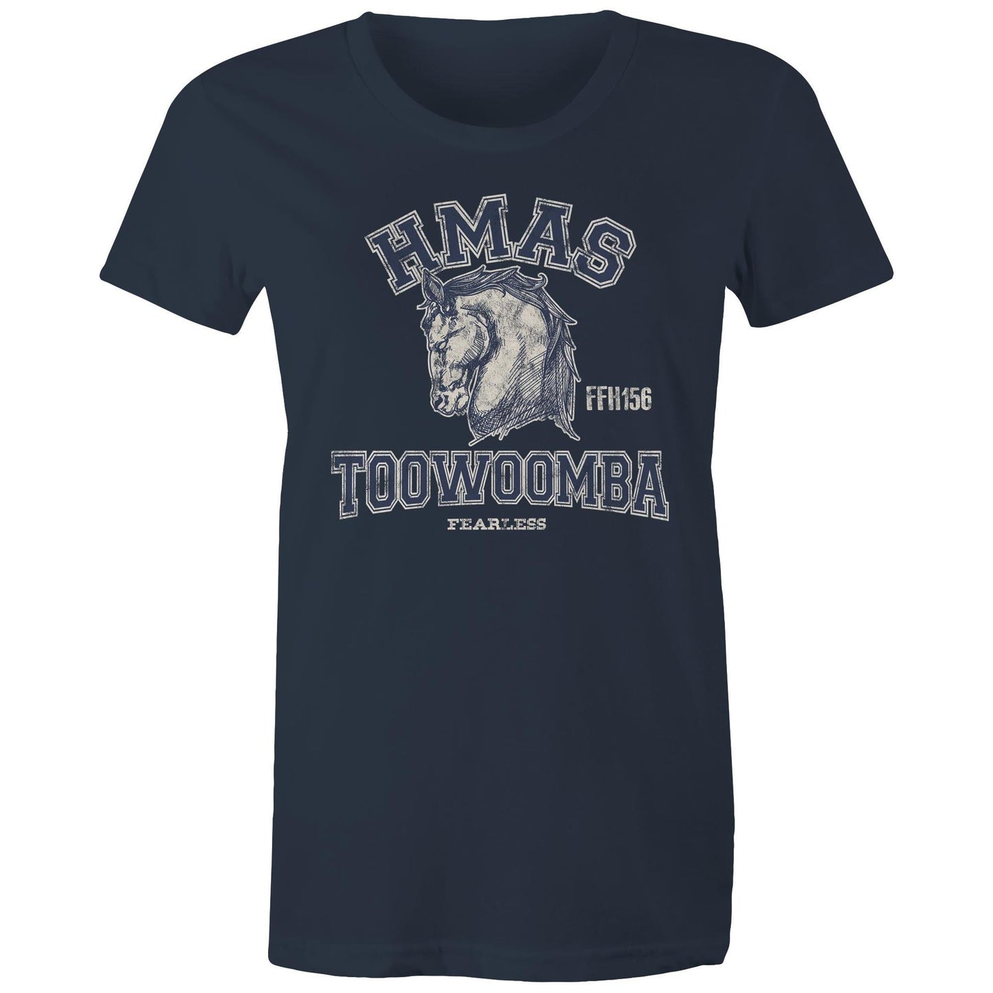 HMAS Toowoomba FFH156 Women's T-shirt (style Alpha, blue)