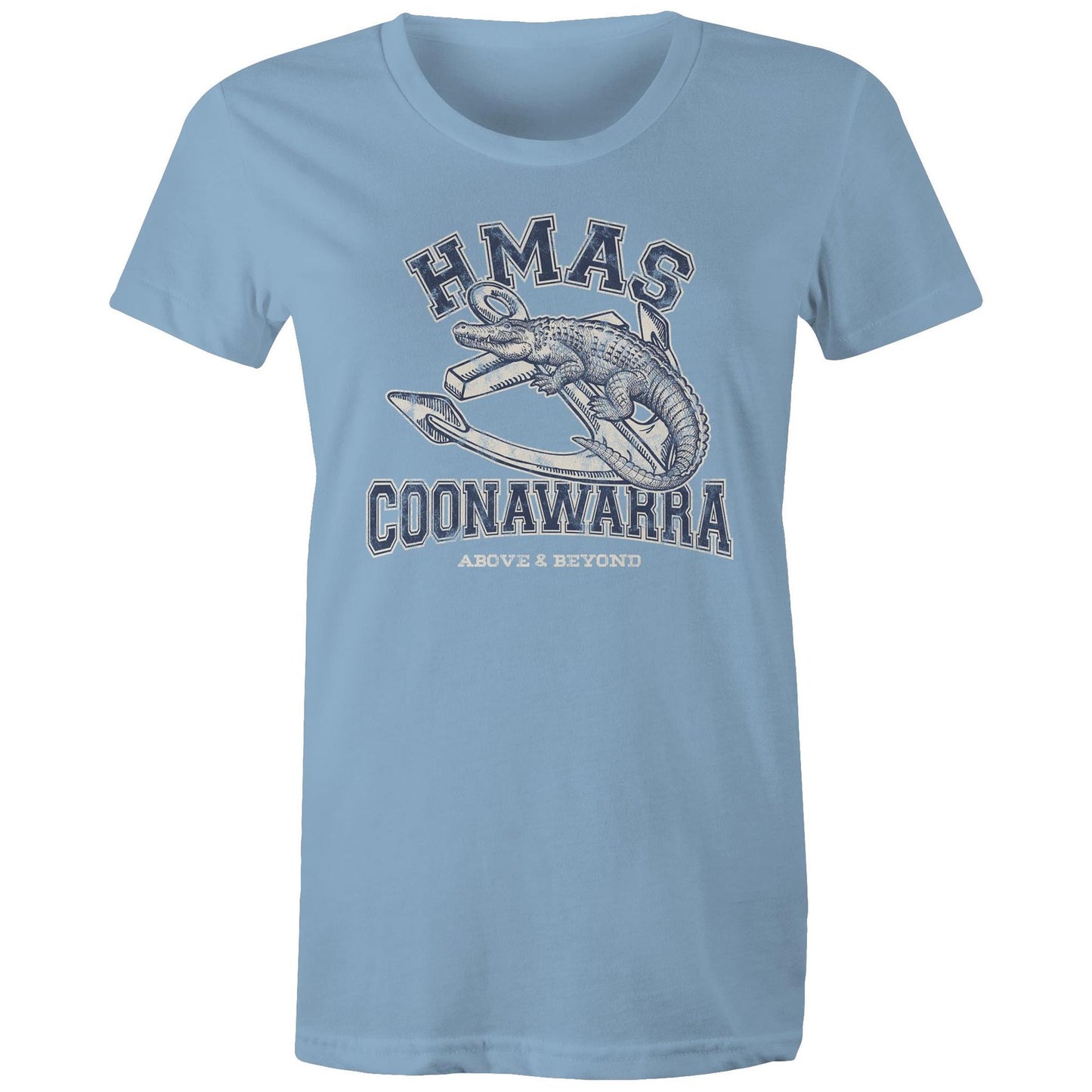 HMAS Coonawarra Women's T-shirt (style Alpha, blue)