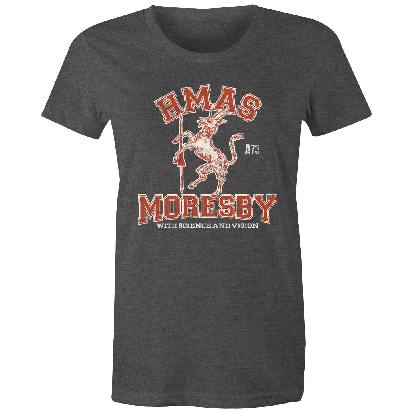 HMAS Moresby (II) A73 Women's T-shirt (style Alpha, colour)