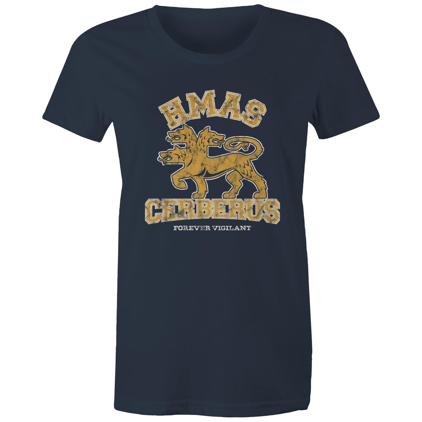 HMAS Cerberus Women's T-shirt (style Alpha, colour)