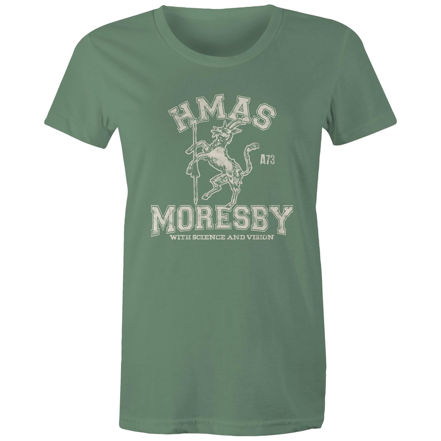 HMAS Moresby (II) A73 Women's T-shirt (style Alpha, white)