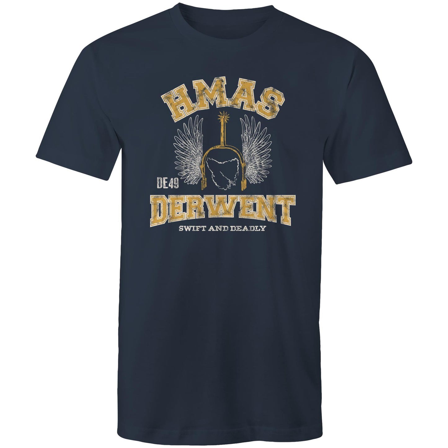 HMAS Derwent DE49 Men's T-shirt (Style Alpha, colour)