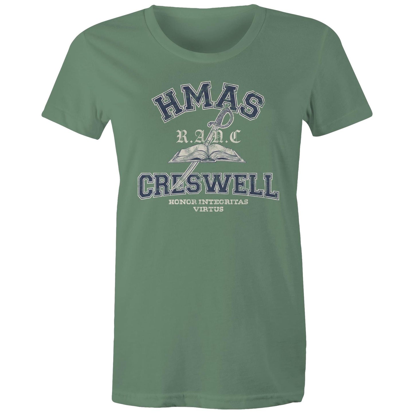 HMAS Creswell Women's T-shirt (Style Alpha, blue)