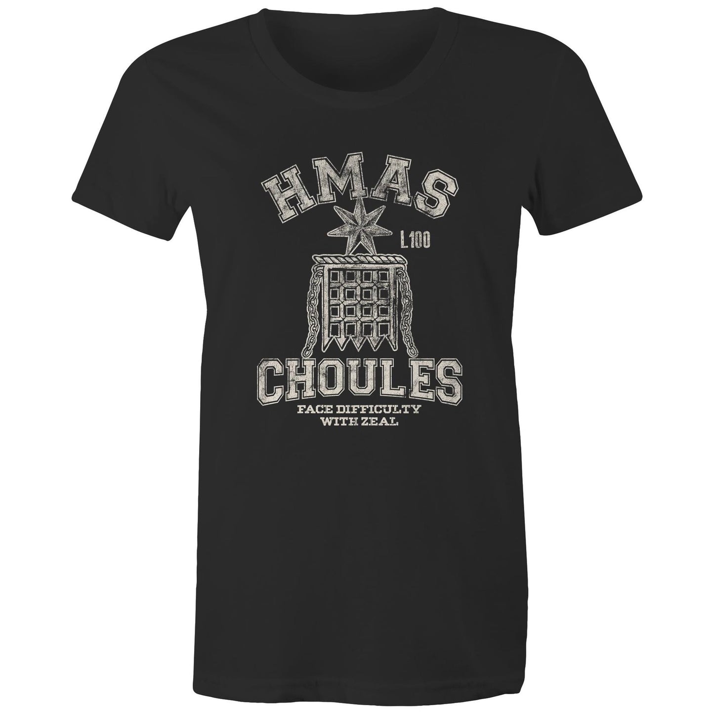 HMAS Choules L100 Women's T-shirt (style Alpha, white)