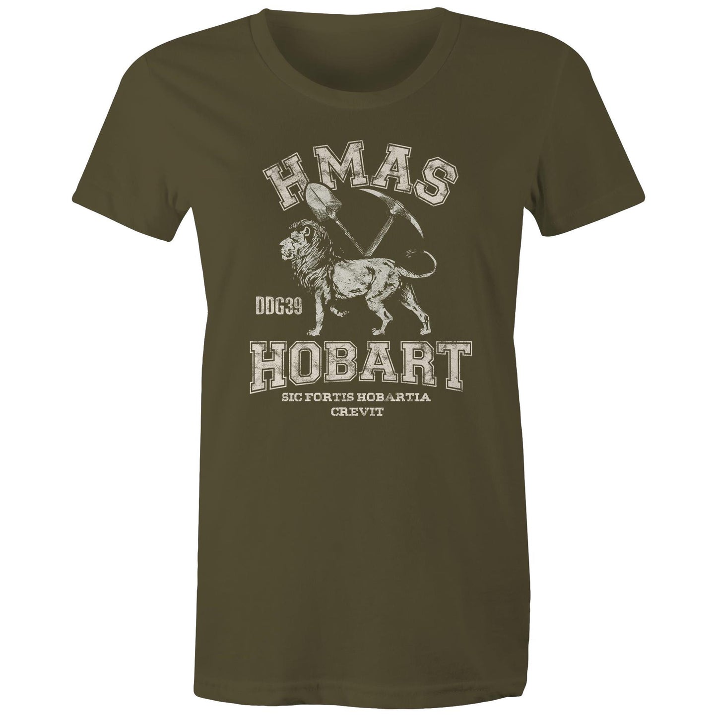 HMAS Hobart (II) DDG39 Women's T-shirt (style Alpha, white)