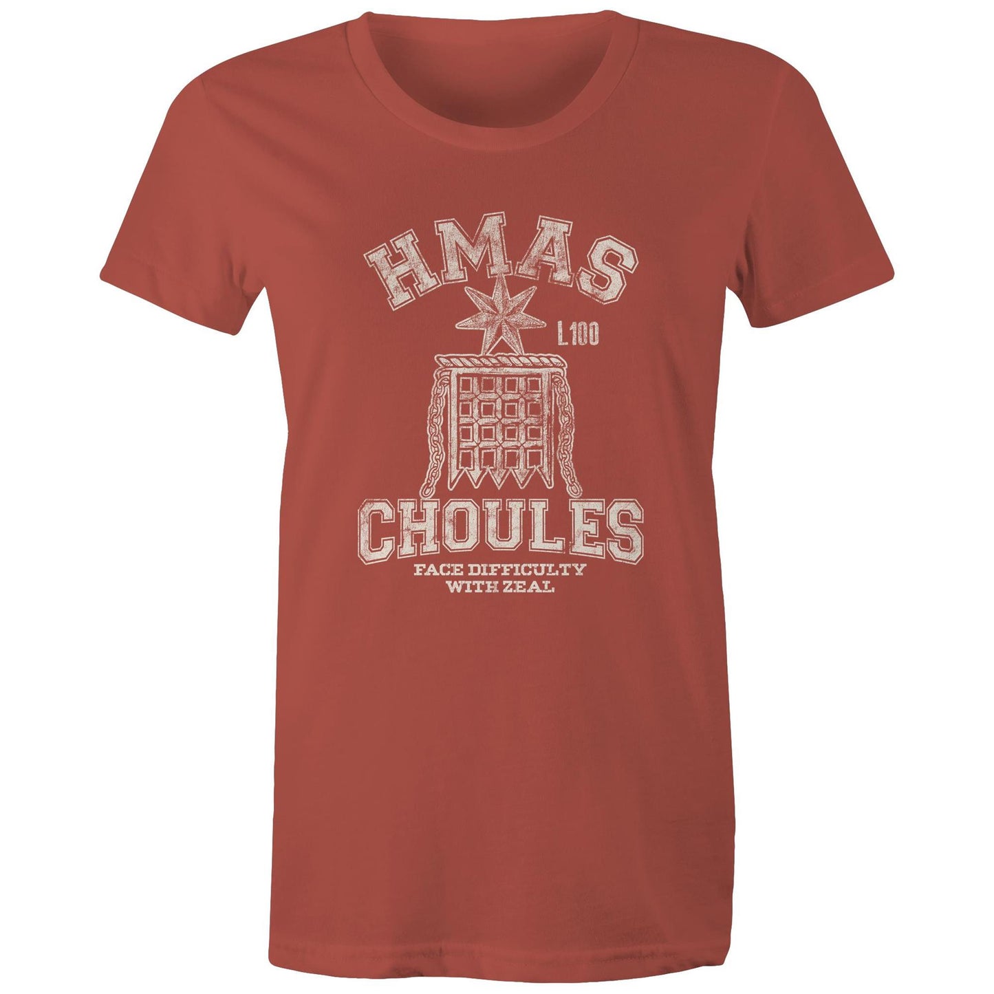 HMAS Choules L100 Women's T-shirt (style Alpha, white)