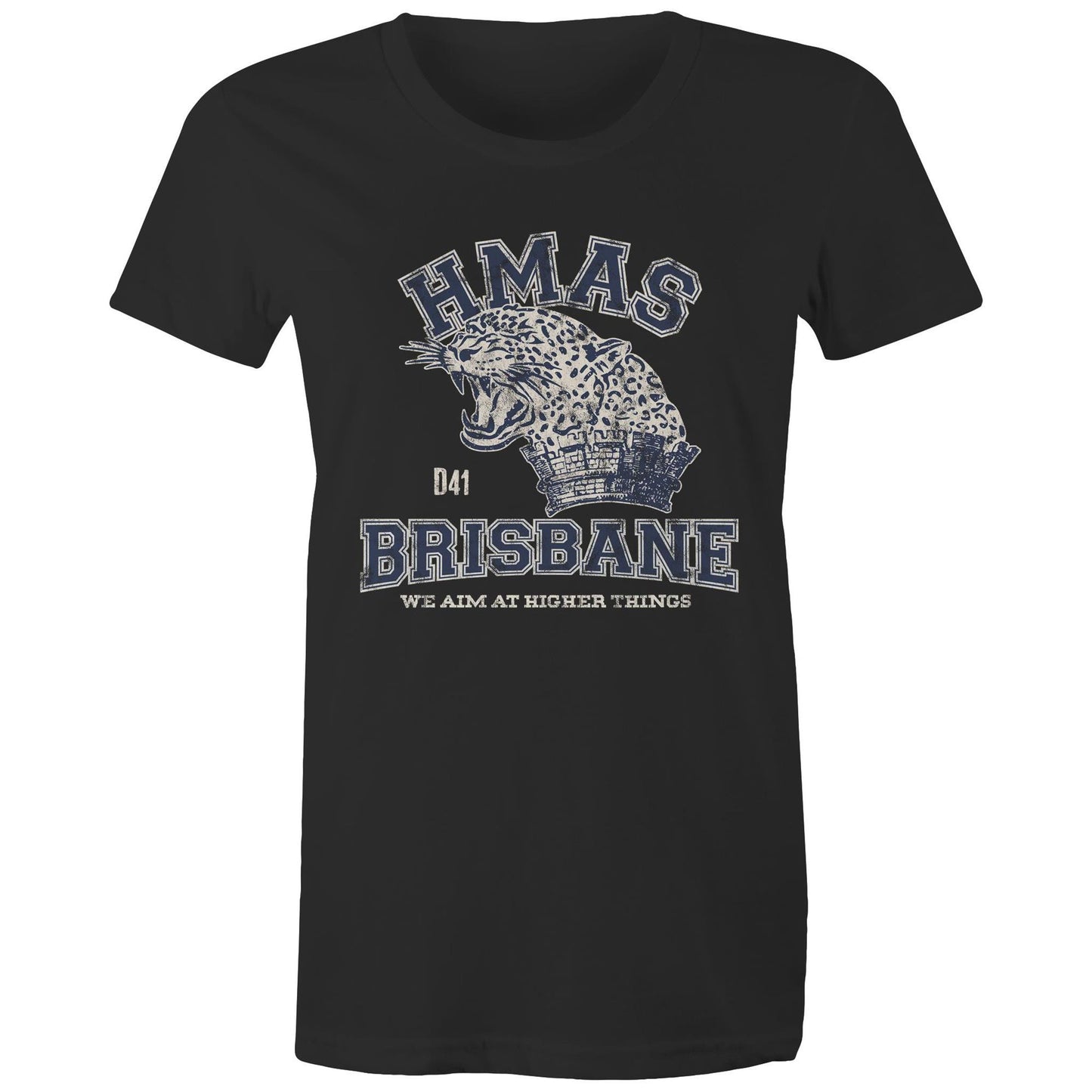 HMAS Brisbane (II) D41 Women's T-shirt (style Alpha, blue)