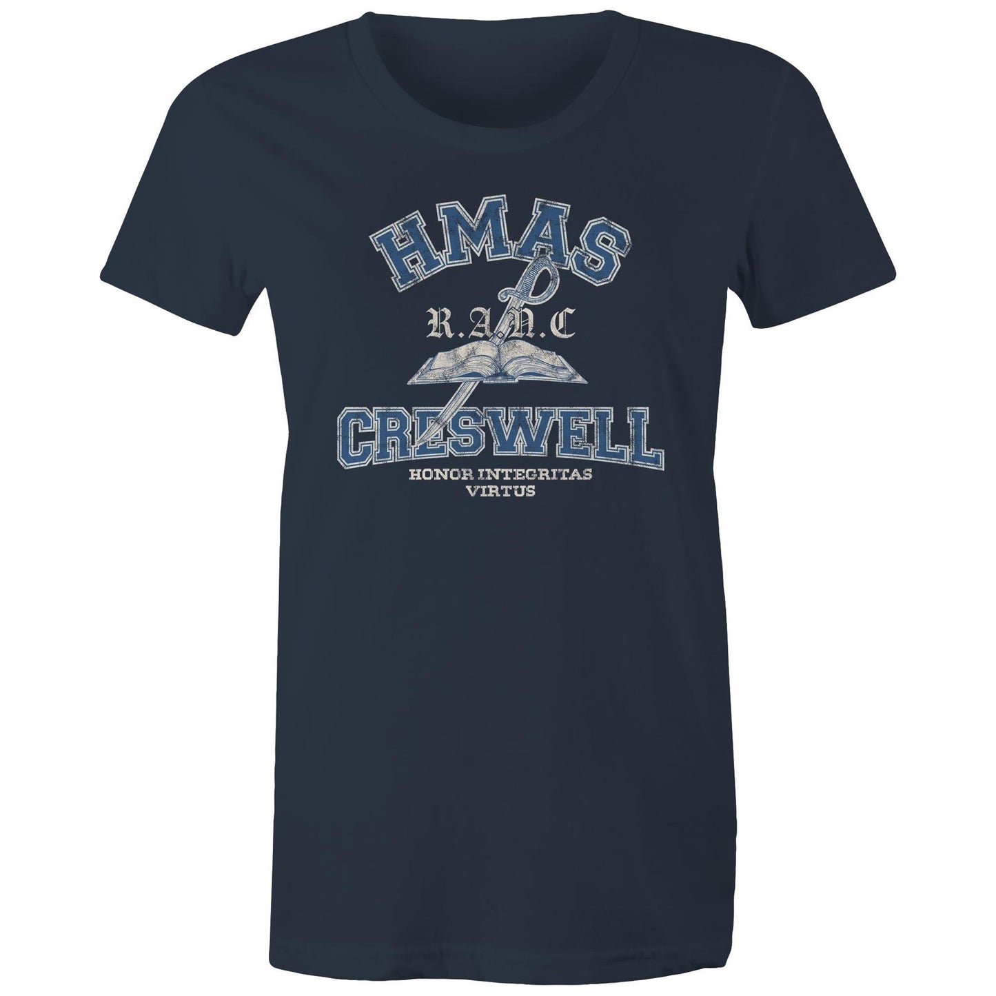 HMAS Creswell Women's T-shirt (style Alpha, colour)