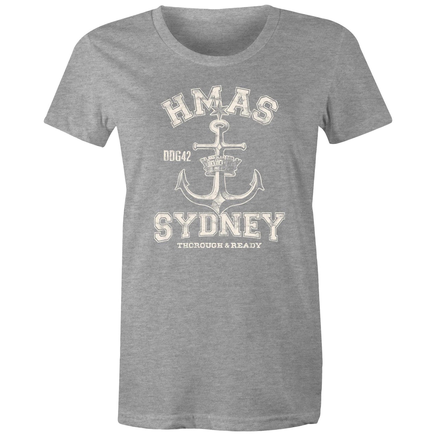 HMAS Sydney (V) DDG42 Women's T-shirt (style Alpha, white)